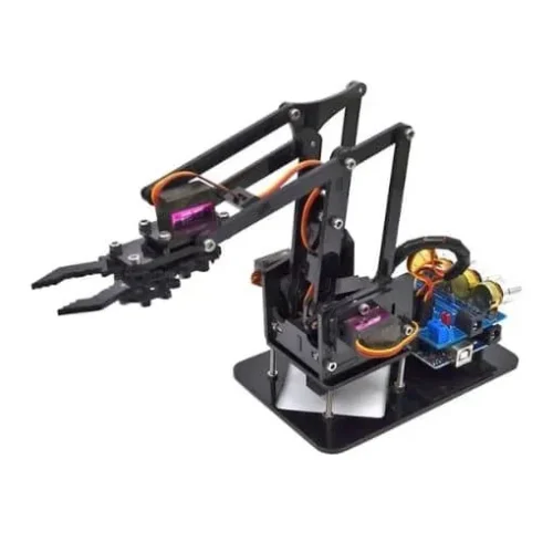 Fully Assembled 4 DOF Acrylic Robotic Arm with Servo Motors in Pakistan